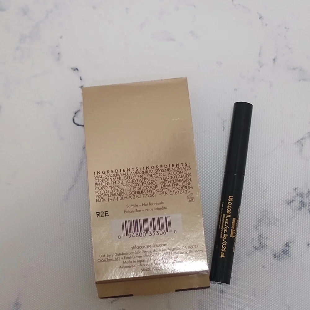 Stila STAY ALL DAY Waterproof Liquid Eye Liner INTENSE BLACK Travel Sz 0.008 OZ